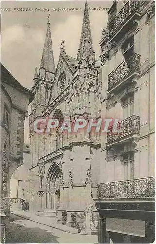 Ansichtskarte AK Vannes Facade de la Cathedrale Saint Pierre