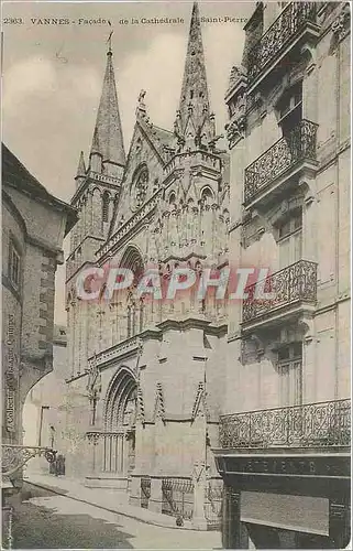 Cartes postales Vannes Facade de la Cathedrale Saint Pierre