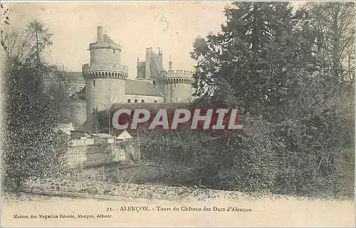 Cartes postales Alencon Tours du Chateau des Ducs d'Alencon