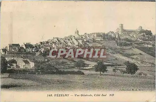 Cartes postales Vezelay Vue Generale Cote Sud