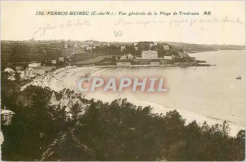 Cartes postales Perros Guirec C du N Vue generale de la Plage de Trestraou