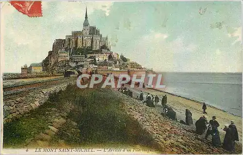 Cartes postales Le Mont Saint Michel L'Arrivee d'un Pelerinage