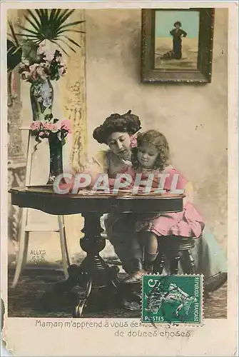 Cartes postales Maman m'apprend a vous