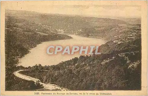 Cartes postales Panorama du Barrage de Sarrans vu de la route de Therondels