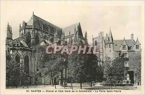 Cartes postales Nantes Chevet et Cote Nord de la Cathedrale