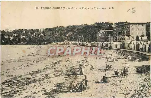 Cartes postales Perros Guirec C du N La Plage de Trestraou