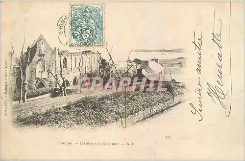 Cartes postales Paimpol L'Abbaye de Beauport Carte 1900