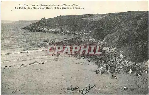 Cartes postales Environs de Plestin les Greves Cotes du Nord La Pointe de Tossen an Hoz et la greve des Cures