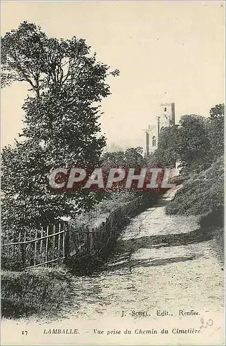 Cartes postales Lamballe Vue prise du Chemin du cimetiere