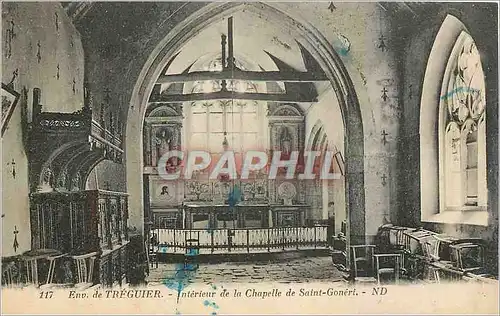 Cartes postales Env de Treguier Interieur de la Chapelle de Saint Goneri