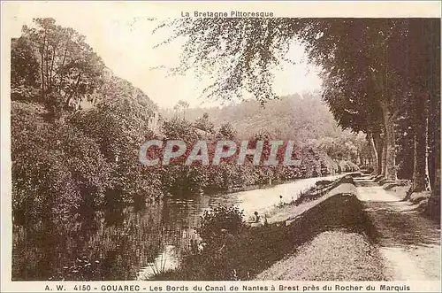 Cartes postales Gouarec Les Bords du Canal de Nantes a Brest pres du Rocher du Marquis