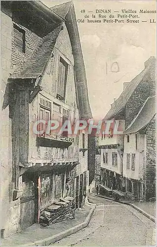 Ansichtskarte AK Dinan Vieilles Maisons de la Rue du Petit Port