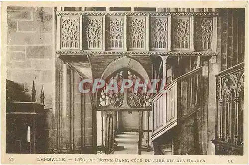 Cartes postales Lamballe L'Eglise Notre Dame Cote du Jube dit des Orgues