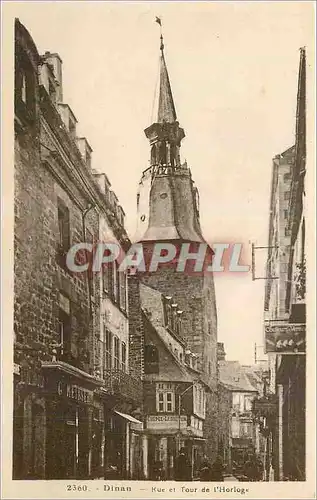 Cartes postales Dinan Rue et Tour de l'Horloge