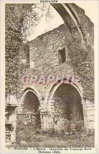 Cartes postales Boquen L'Eglise Chapelles du Transept Nord