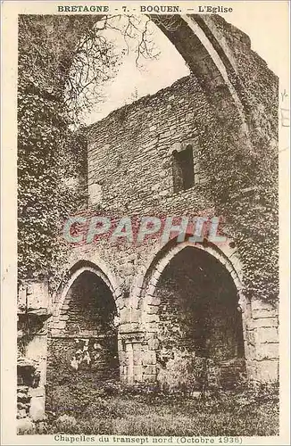 Cartes postales Boquen L'Eglise Chapelles du Transept Nord