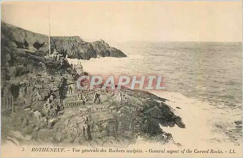 Cartes postales Rotheneuf Vue generale des Rochers sculptes