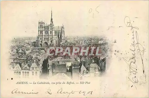 Cartes postales Amiens La Cathedrale vue prise du Beffroi