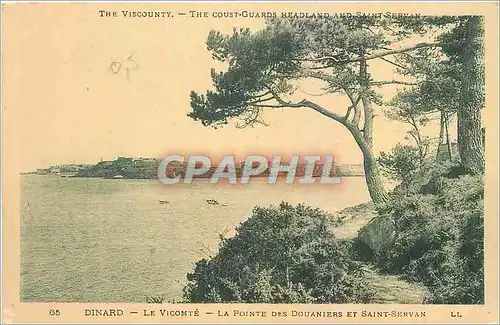 Cartes postales Dinard Le Vicomte La Pointe des Douaniers et Saint Servan