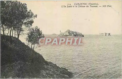 Cartes postales Carantec Finistere L'lle Louiet et le Chateau du Taureau