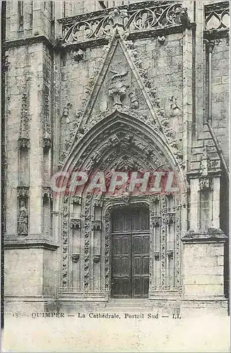 Cartes postales Quimper La Cathedrale Portail Sud