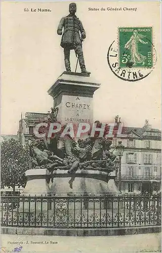 Cartes postales Le Mans Statue du General Chanzy