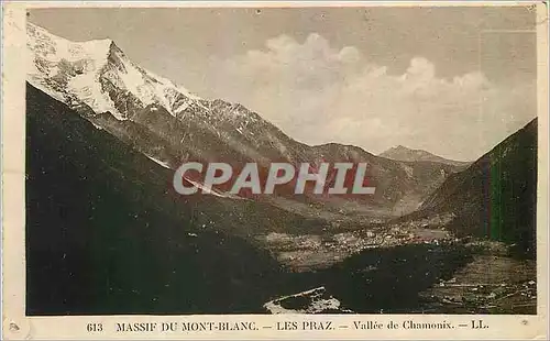 Ansichtskarte AK Massif du Mont Blanc Les Praz Vallee de Chamonix