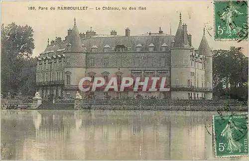 Cartes postales Parc de Rambouillet Le Chateau vu des Iles