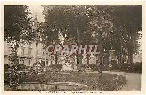 Cartes postales Tours I et L Square Emile Zola