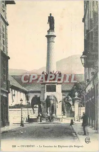 Cartes postales Chambery La Fontaine des Elephants