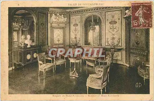 Cartes postales Palais de Fontainebleau Boudoir de Marie Antoinette