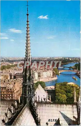 Moderne Karte Paris La fleche de Notre Dame