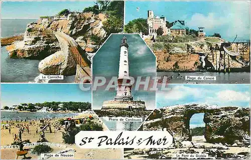 Cartes postales moderne St Palais s Mer La Corniche Place du Concie Cordouan Le pont du diable