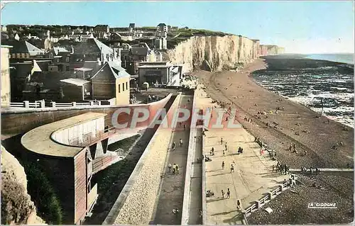 Moderne Karte Ault Somme La descente a la plage et les falaises