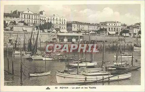 Moderne Karte Royan Le port et les Yachts Bateaux