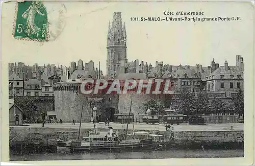 Ansichtskarte AK St Malo L'Avant Port la grande Porte Bateaux