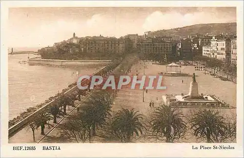 Cartes postales Bastia La Place St Nicolas