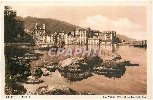 Cartes postales Bastia Le Vieux Port et la Cathedrale
