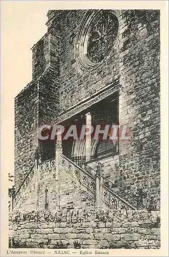 Cartes postales Najac Eglise Rosace