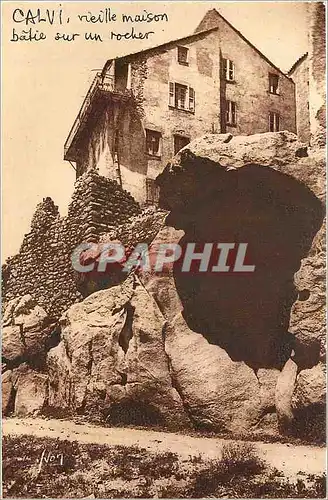 Cartes postales Calvi vieille maison batie sur un rocher