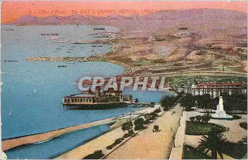 Cartes postales Cote d'Azur De Nice a Cannes Grasse Saint Raphael et Frejus