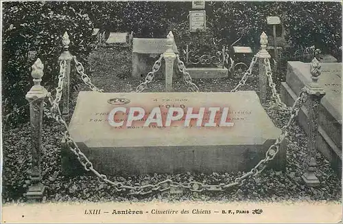 Cartes postales Asnieres Cimetiere des Chiens