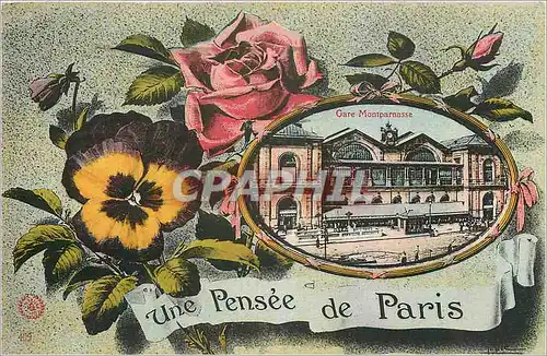 Cartes postales Une Pensee de Paris Gare Montpartnasse