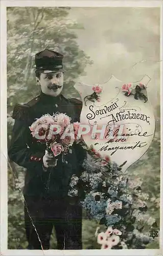 Cartes postales Souvenir Affecteux Militaria