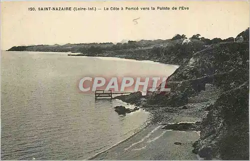 Ansichtskarte AK Saint Nazaire Loire Inf La Cote a Portce vers la Pointe de l'Eve