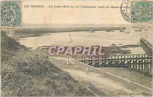 Cartes postales Le Croisic La Jetee et l'Estacade vues du Mont
