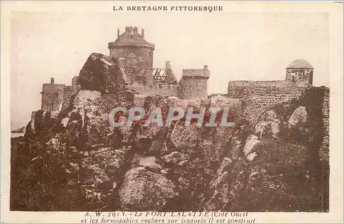 Ansichtskarte AK Le Fort Lalatte Cote Ouest et les formidables rochers sur lesquels el est construit