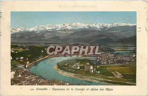 Cartes postales Grenoble Panorama de la Cronche et djaine des Alpes