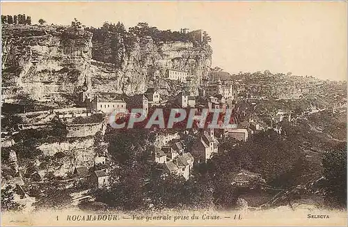 Cartes postales Rocamadour Vue generale prise du Cause