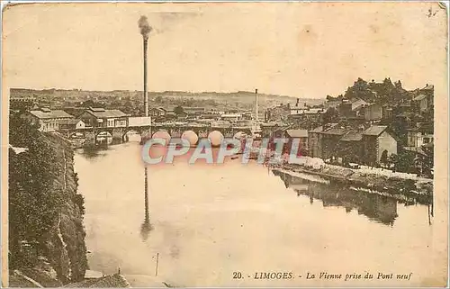Cartes postales Limoges La Vienne prise du Pont neuf
